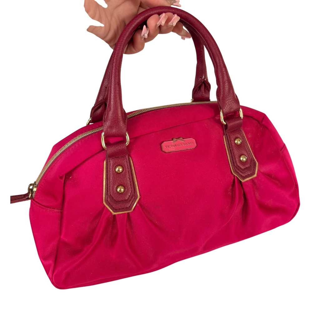 Vintage Y2K 2000s‎ style Victoria's Secret Hot Pink Satin Satchel Handbag